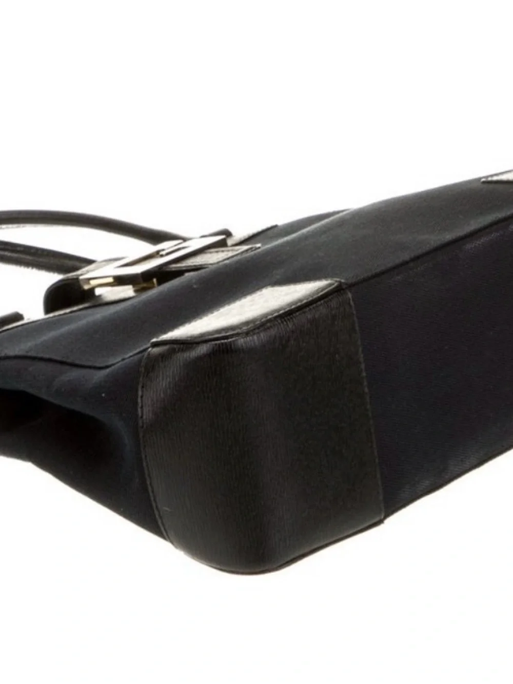 Gucci Black Satchel with Gold G-Buckle and Logo Pouch